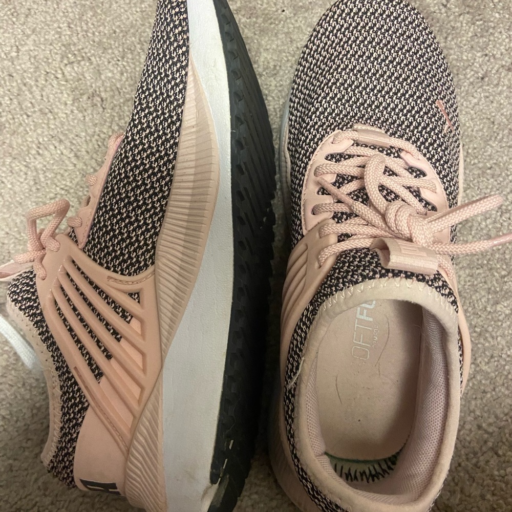 Pink/black puma sneakers womens size 8.5